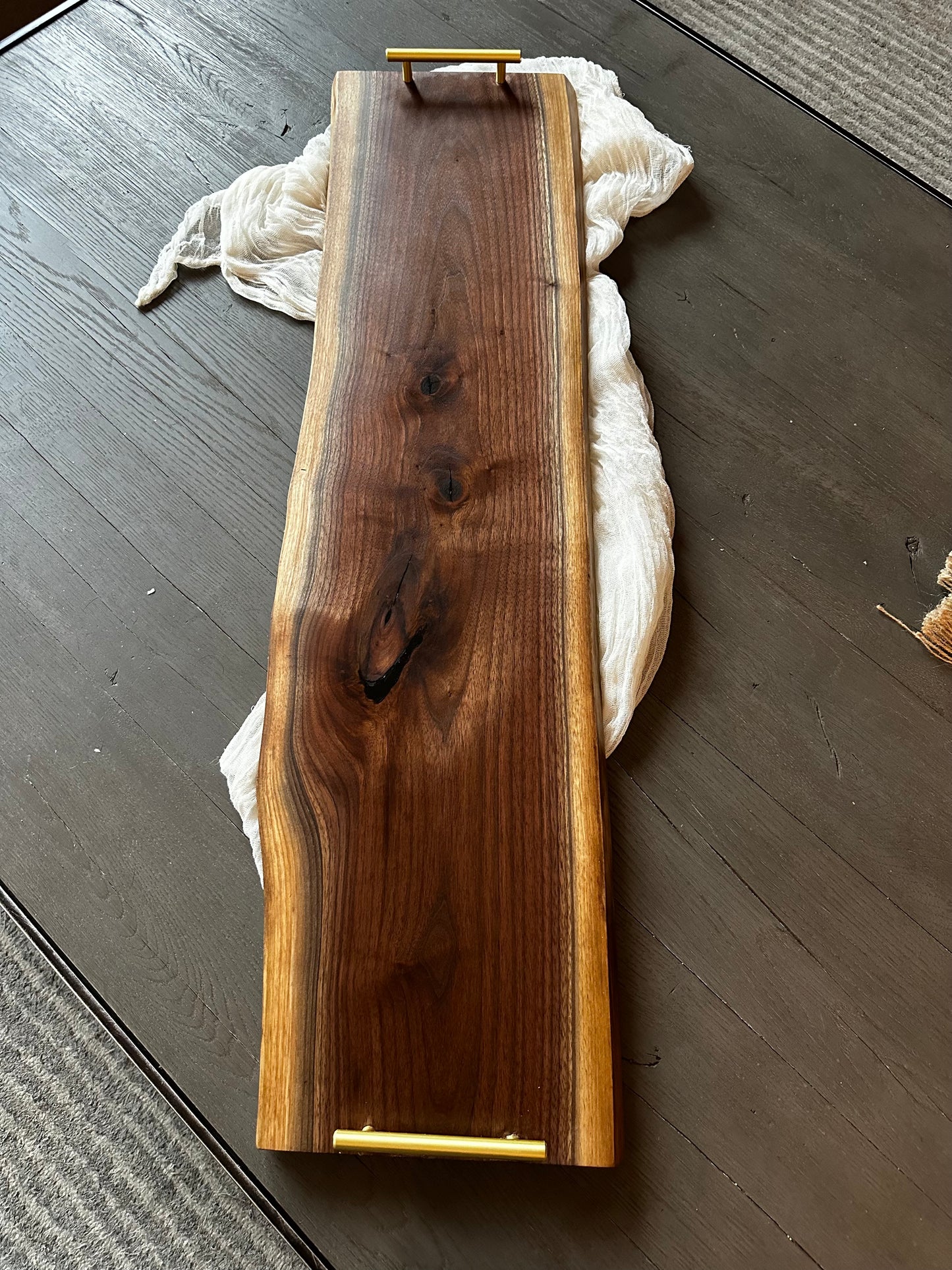 Live edge charcuterie board